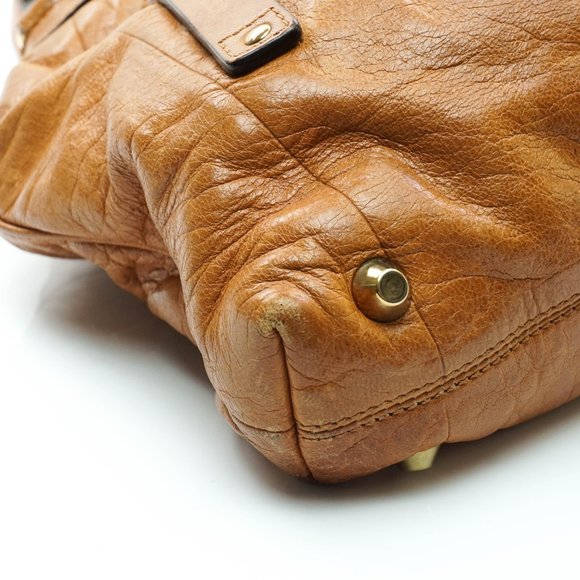Auth Chloe Brown Leather Hand Bag #4237C57 - Picture 9 of 15